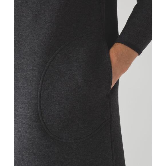 Lululemon City Bound Wrap Jacket Heathered Black / Black Sz M - Picture 6 of 10